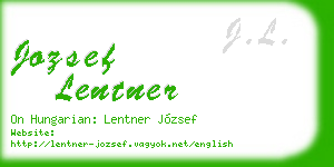 jozsef lentner business card