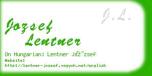 jozsef lentner business card